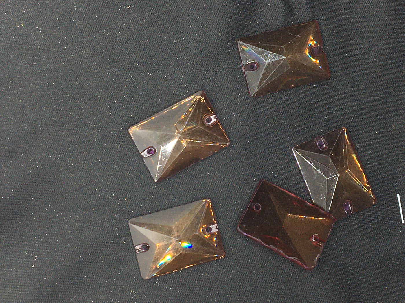 Brown Rectangular Resin Stones