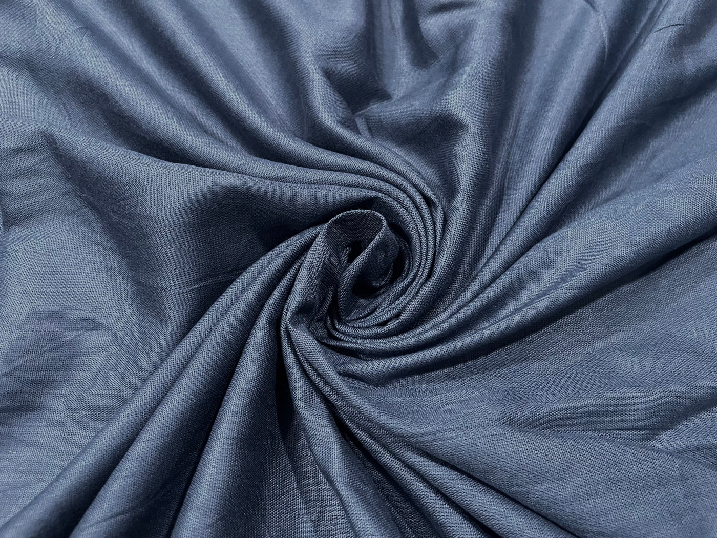 Steel Blue Plain Soft Cotton Rayon Fabric