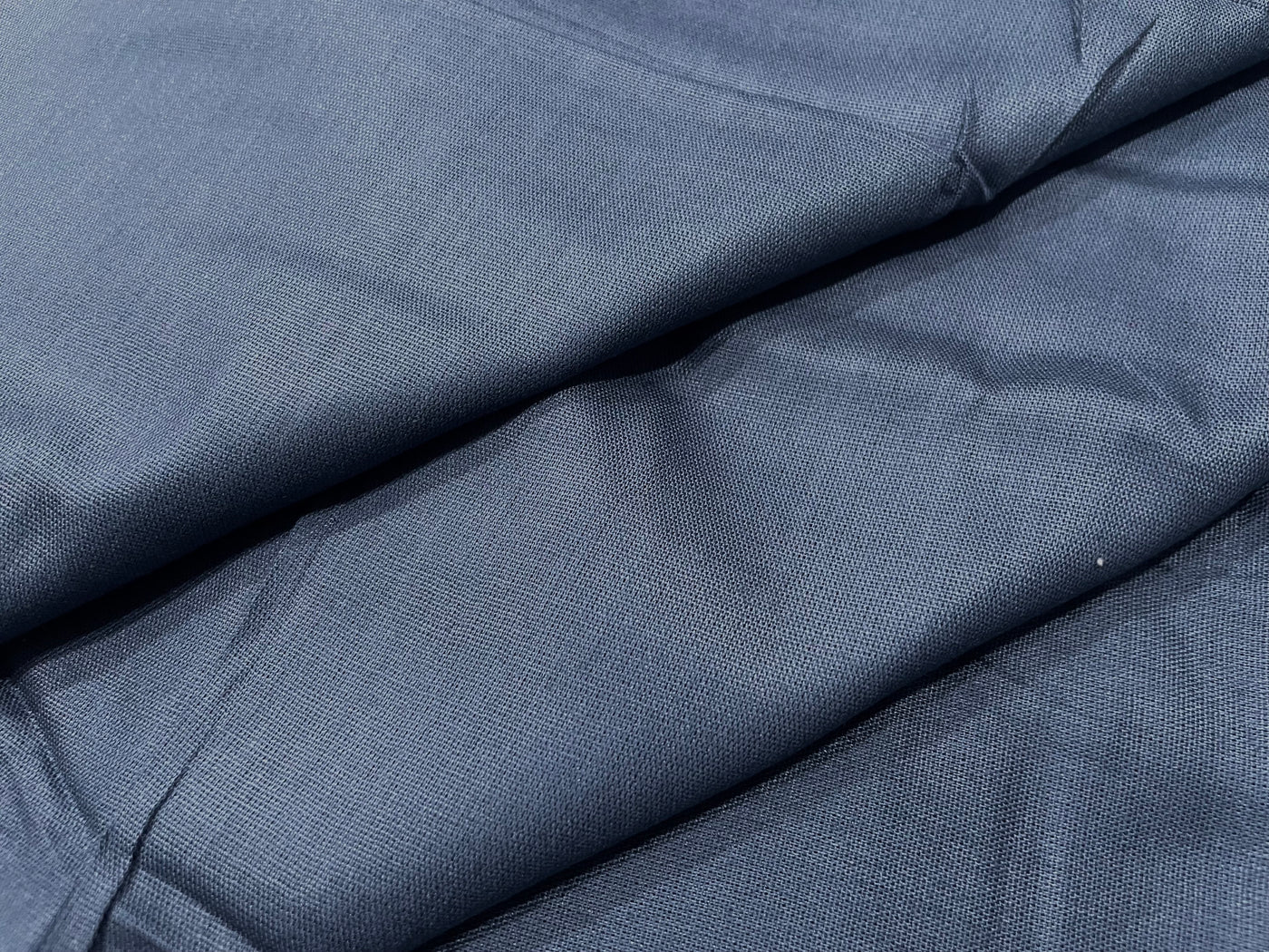 Steel Blue Plain Soft Cotton Rayon Fabric