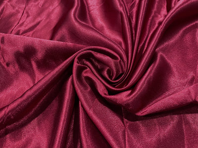 Maroon Plain Premium Satin Fabric