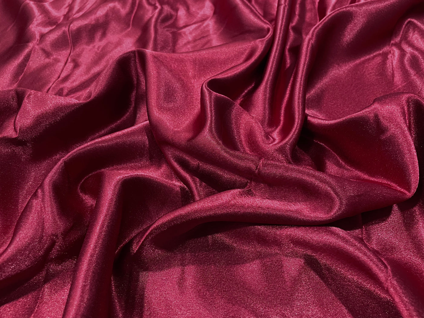 Maroon Plain Premium Satin Fabric