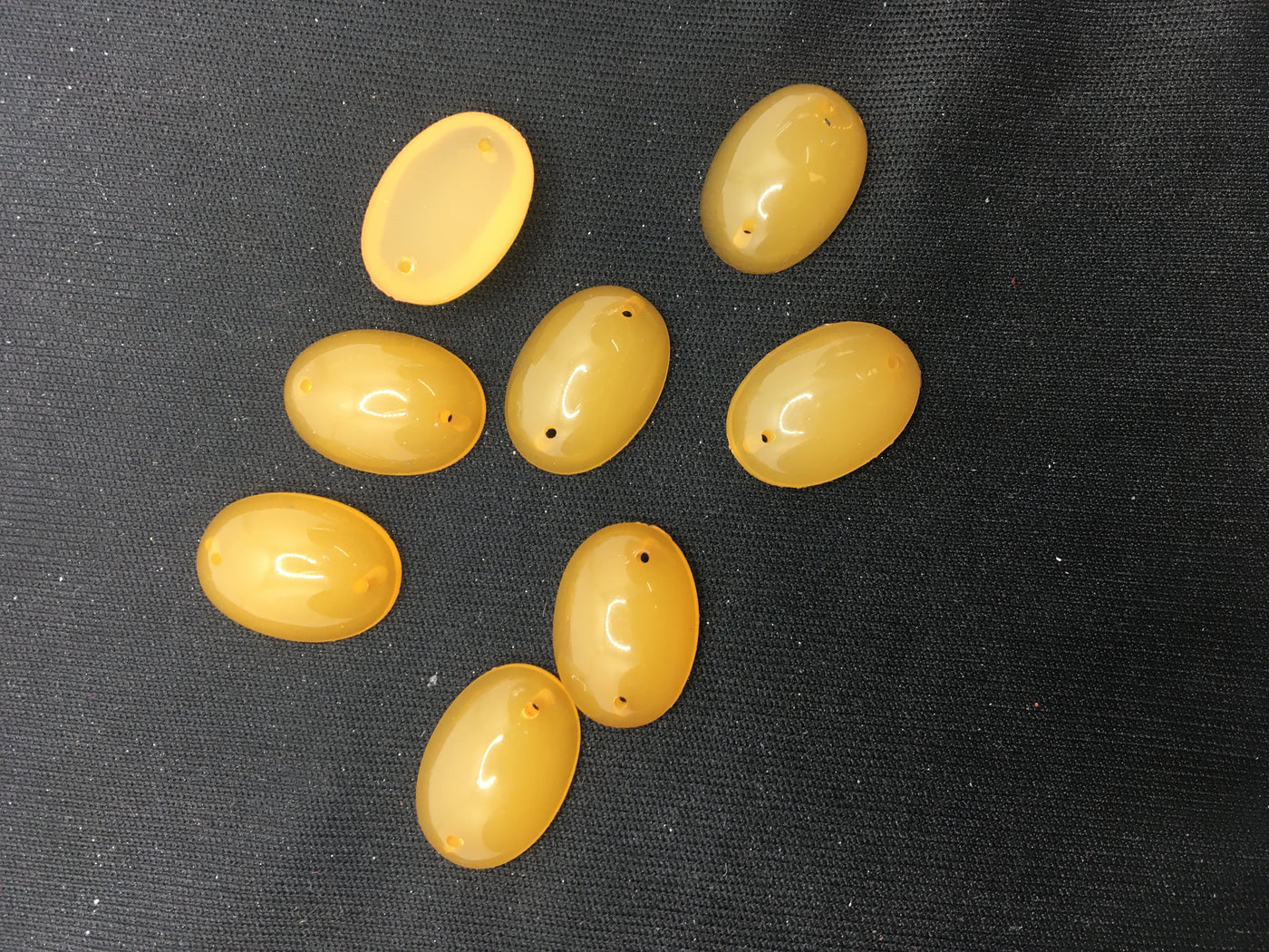 Light Orange Oval Resin Stones
