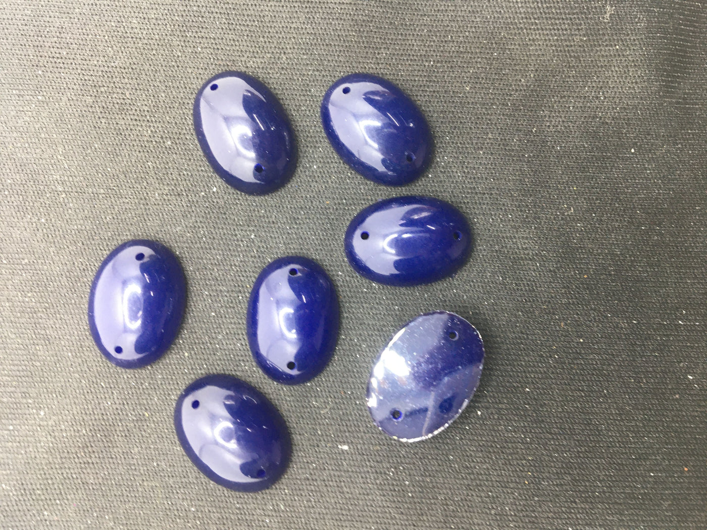 Dark Blue Oval Resin Stones