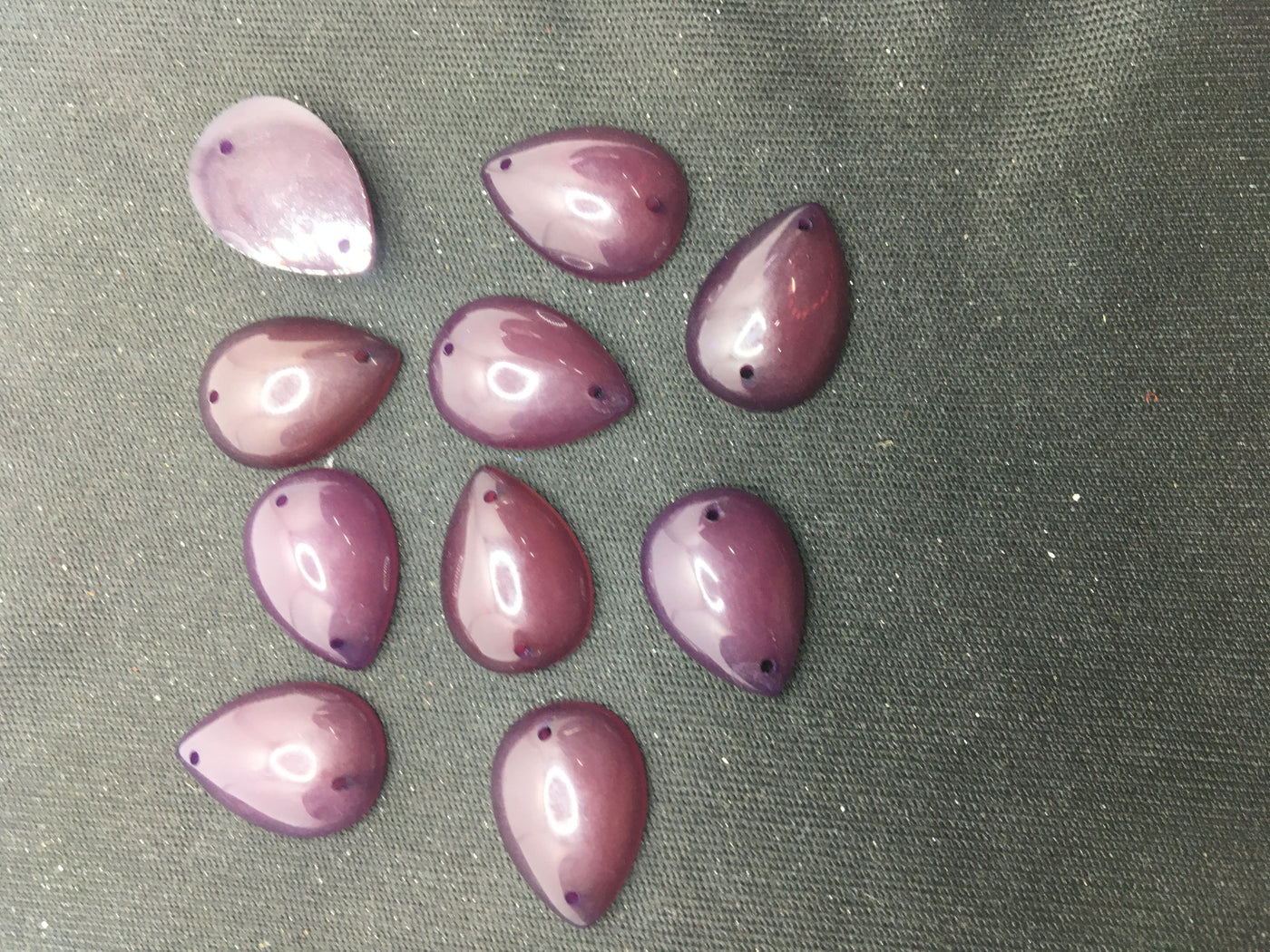 Purple Opal Drop Resin Stones