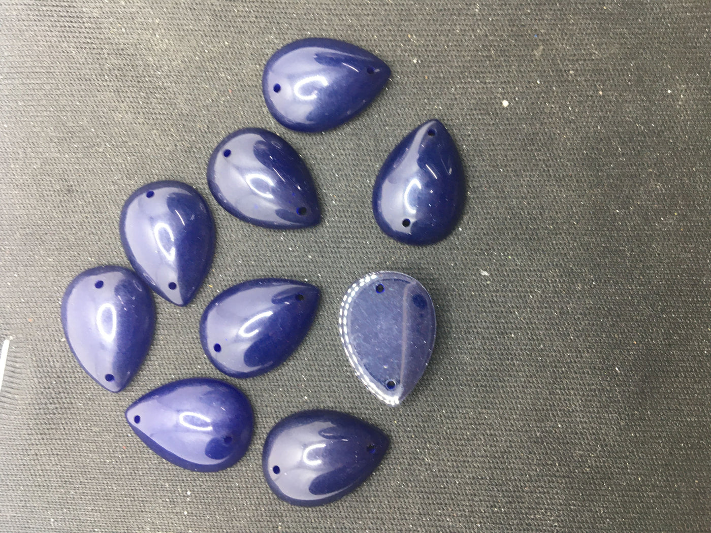 Dark Blue Drop Resin Stones