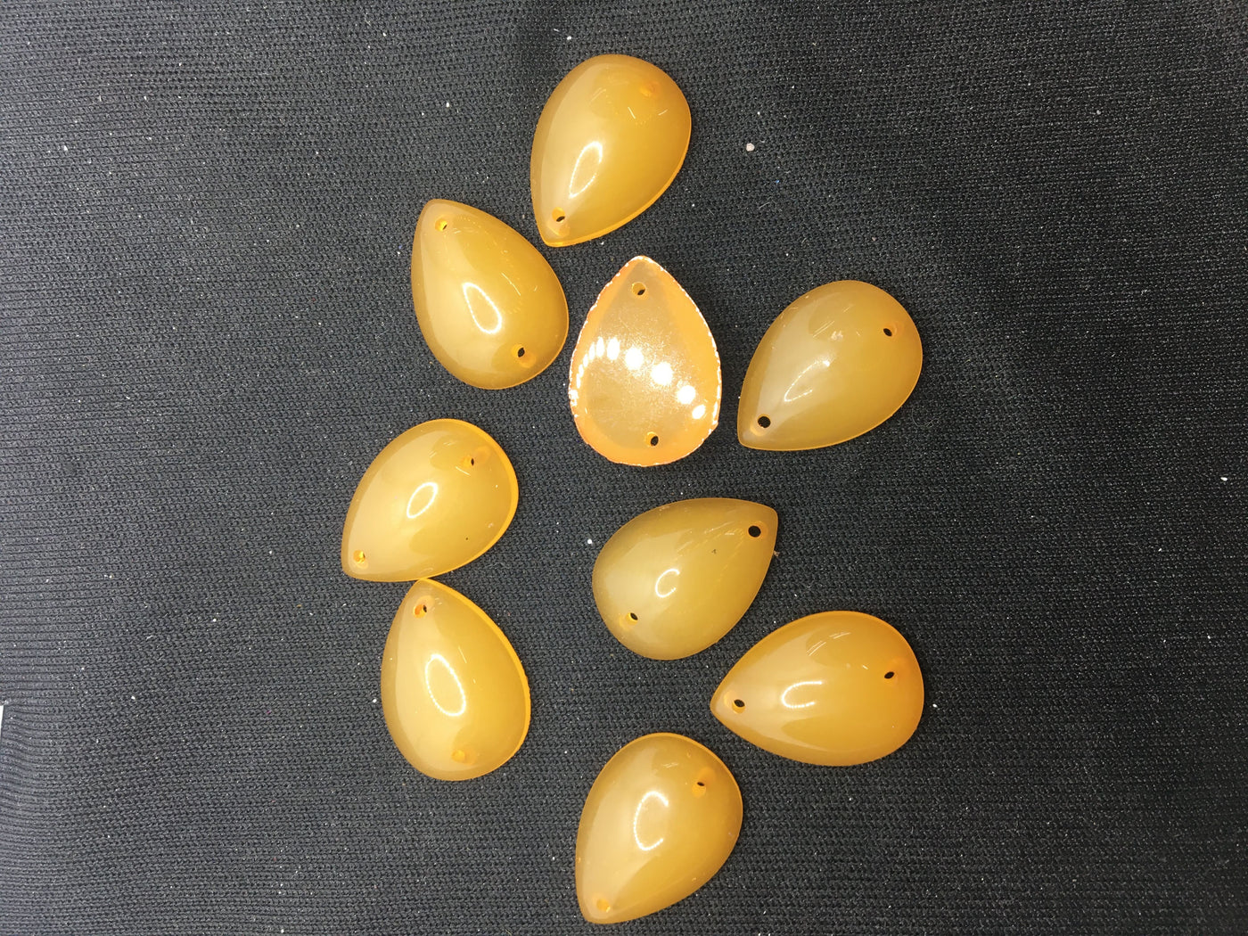 Yellow Orange Drop Resin Stones