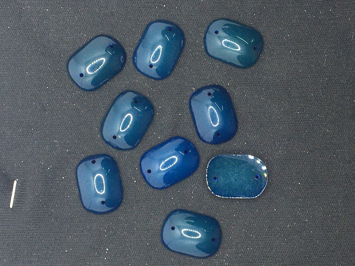 Blue Rectangular Resin Stones