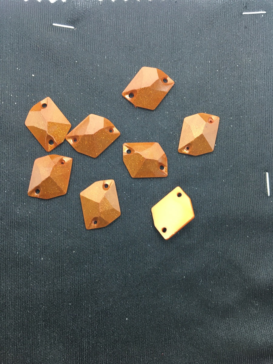 Orange Uneven Resin Stones