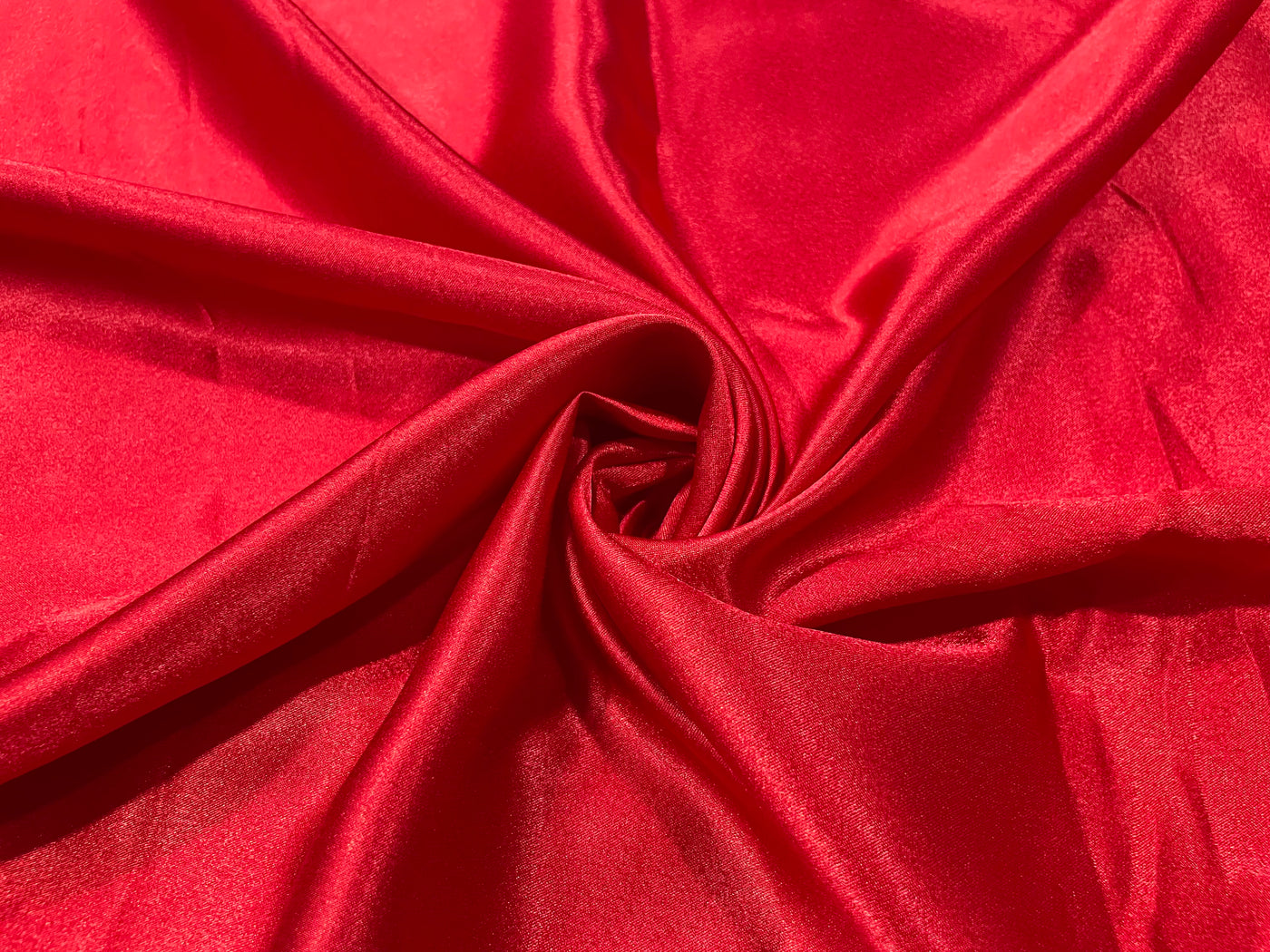 Red Plain Premium Satin Fabric