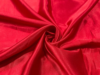 Red Plain Premium Satin Fabric