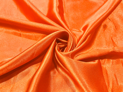 Orange Plain Premium Satin Fabric