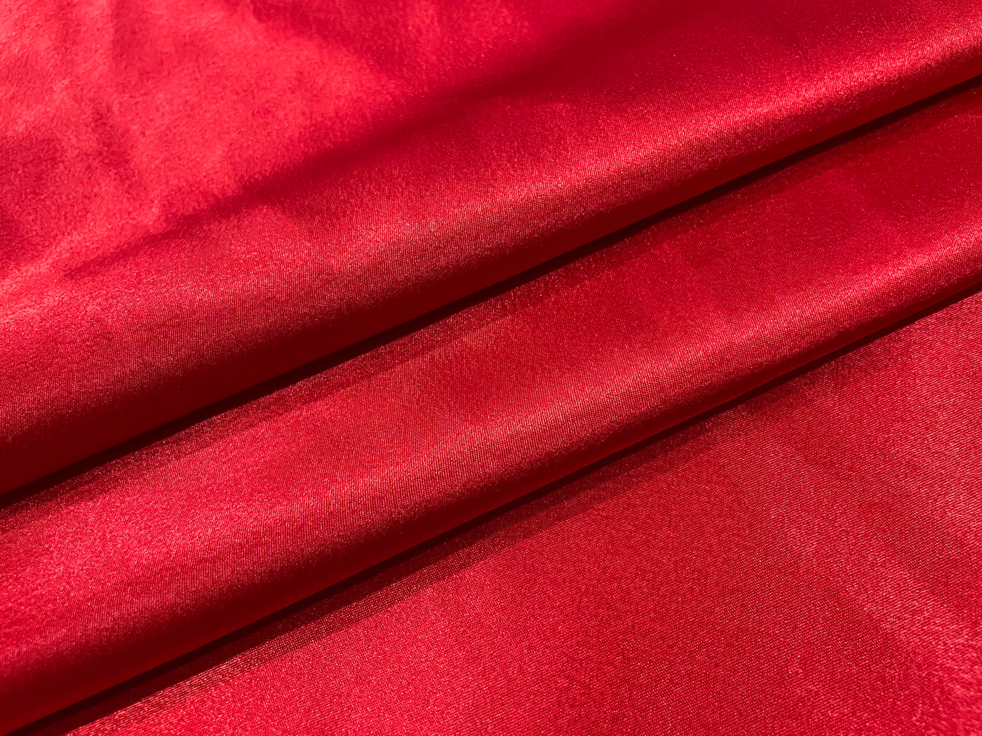 Red Plain Premium Satin Fabric