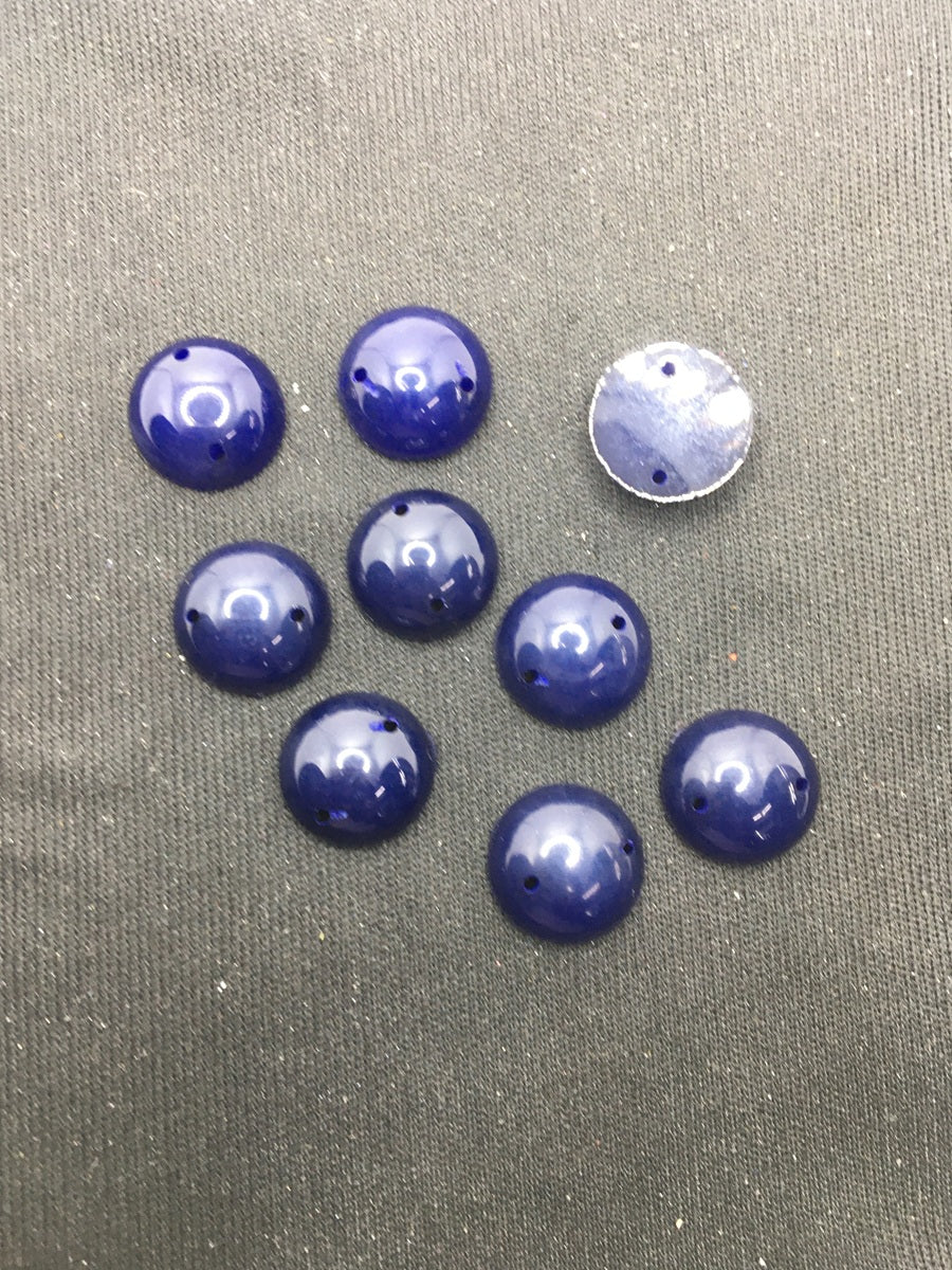 Blue Circular Resin Stones