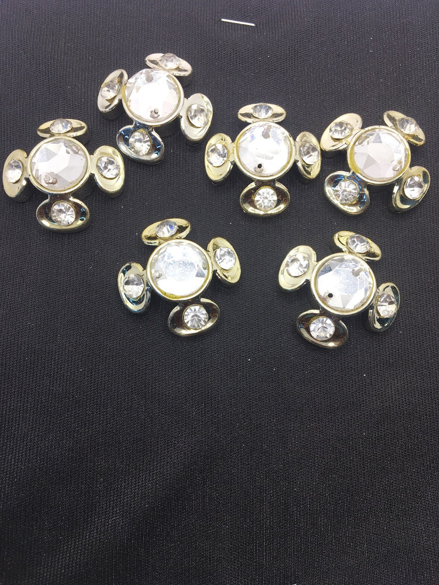 White Designer Handcrafted Show Buttons