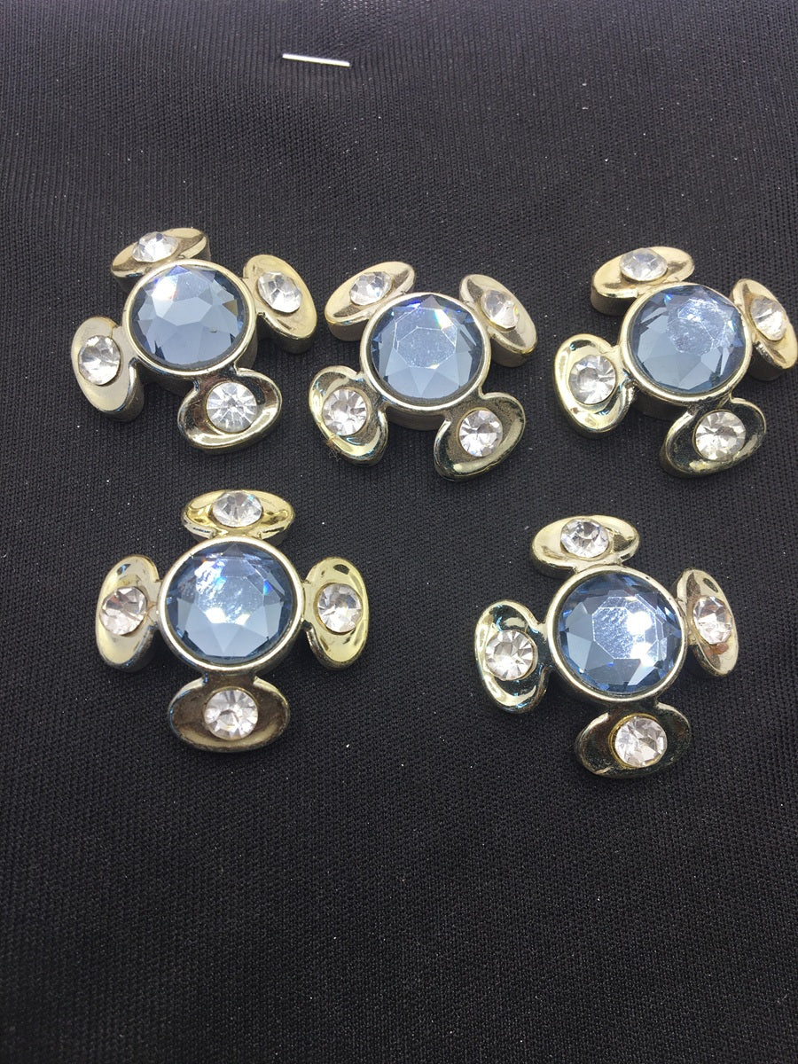 Blue Designer Handcrafted Show Buttons