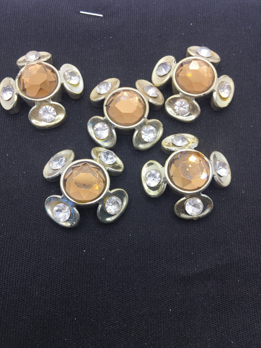 Orange Designer Handcrafted Show Buttons