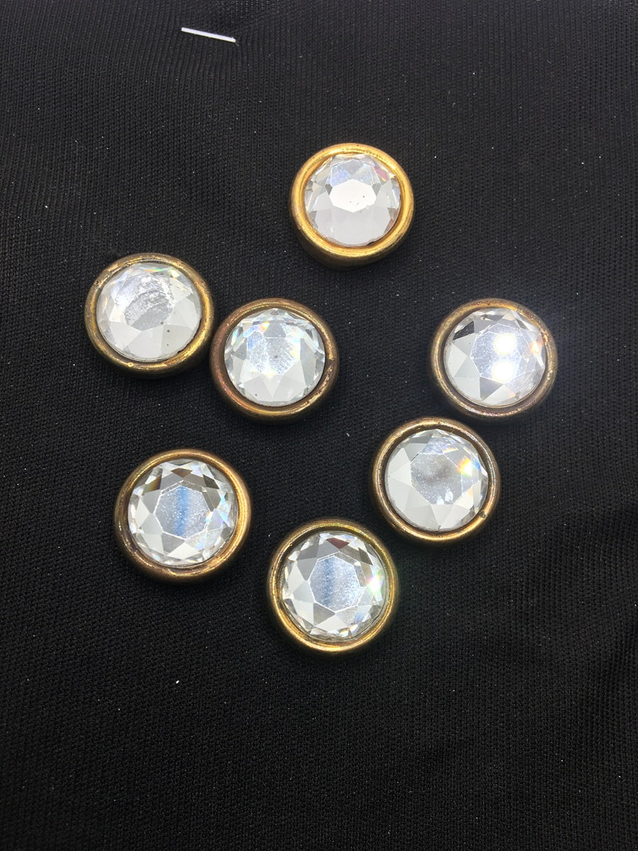 White Stone Handcrafted Show Buttons
