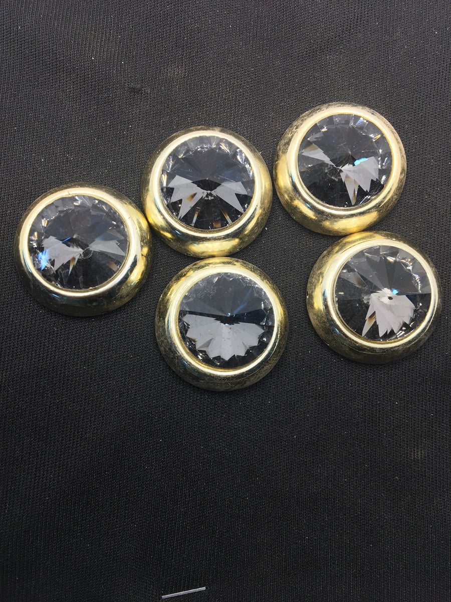 Black Circular Handcrafted Show Buttons