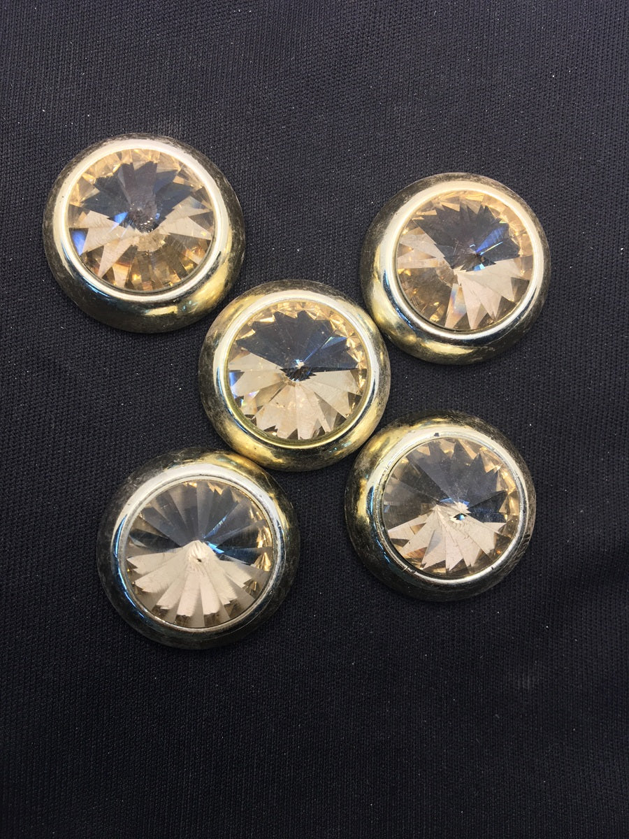 Copper Gold Circular Handcrafted Show Buttons