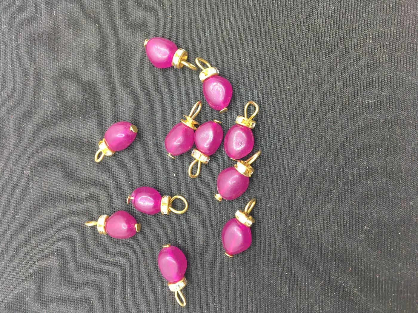Pink Plastic Hanging Beads