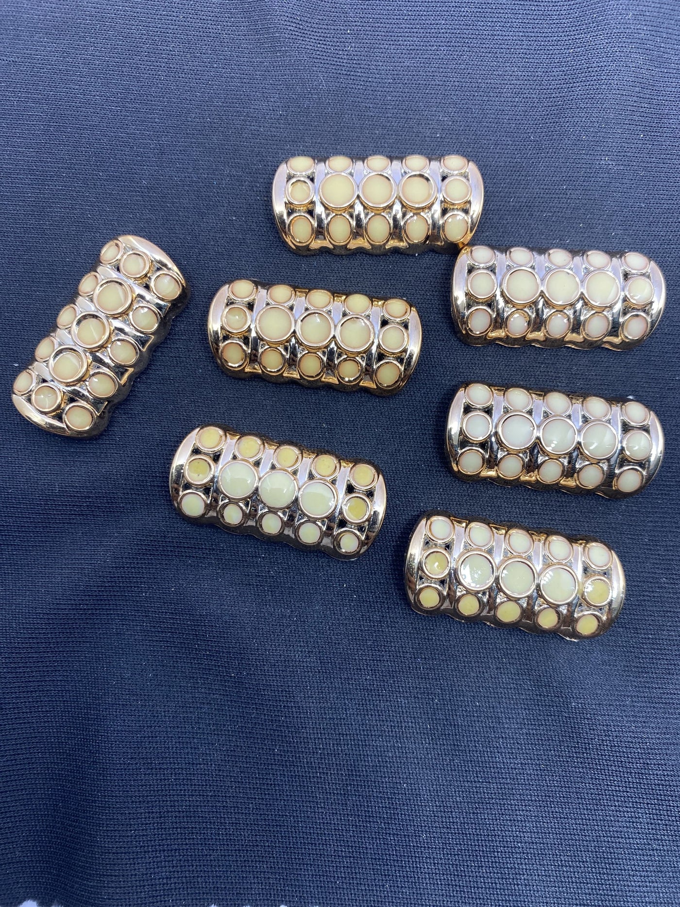 Cream Tube Designer Handcrafted Show Buttons