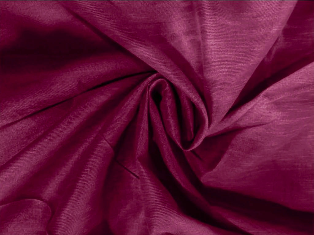 Wine Plain Bangalore Raw Silk Fabric