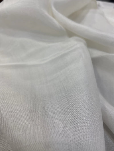 Pure White Plain Viscose Dyeable Shantoon Silk Fabric