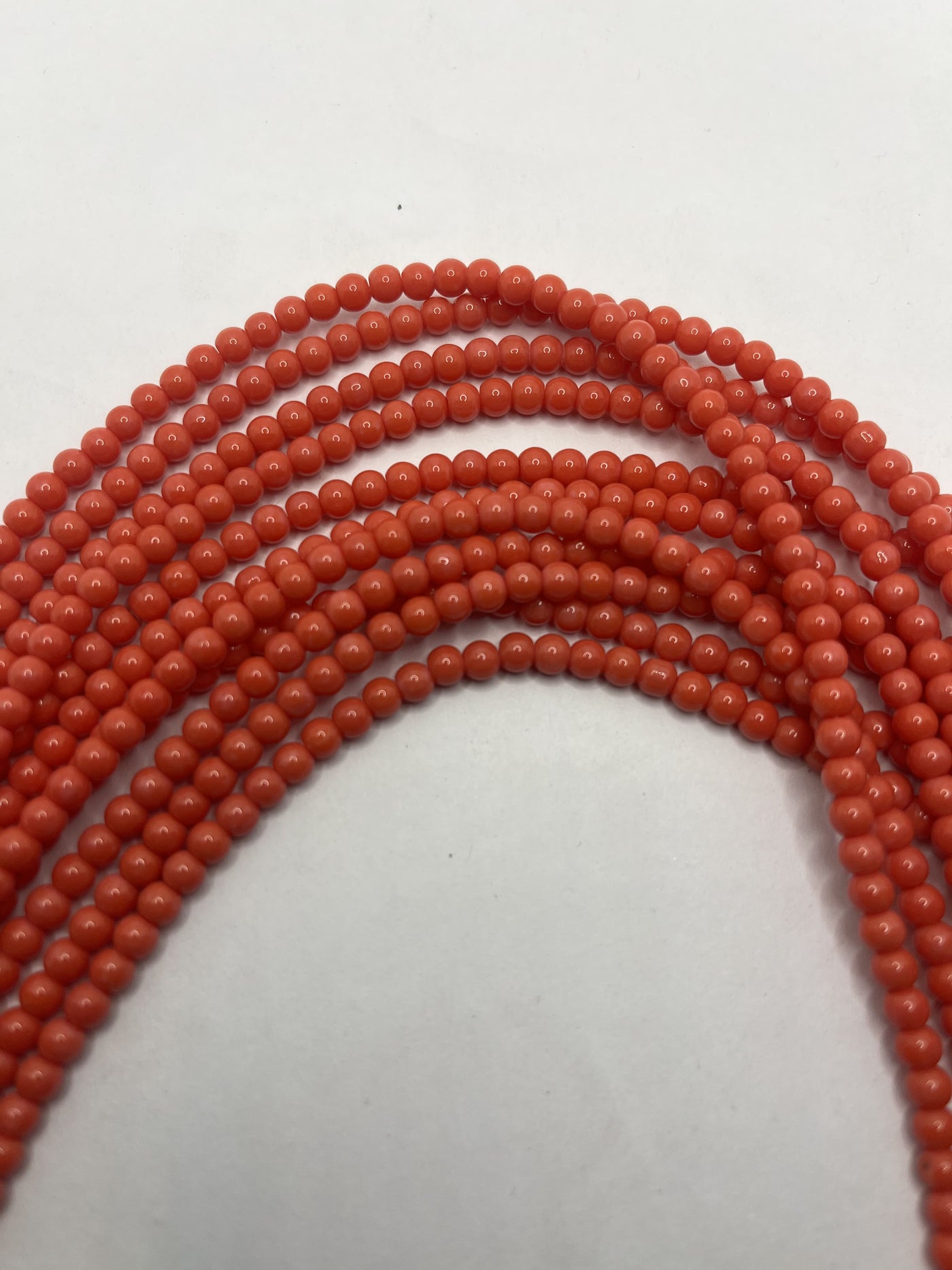 Dark Orange Lustre Tyre Crystal Glass Beads