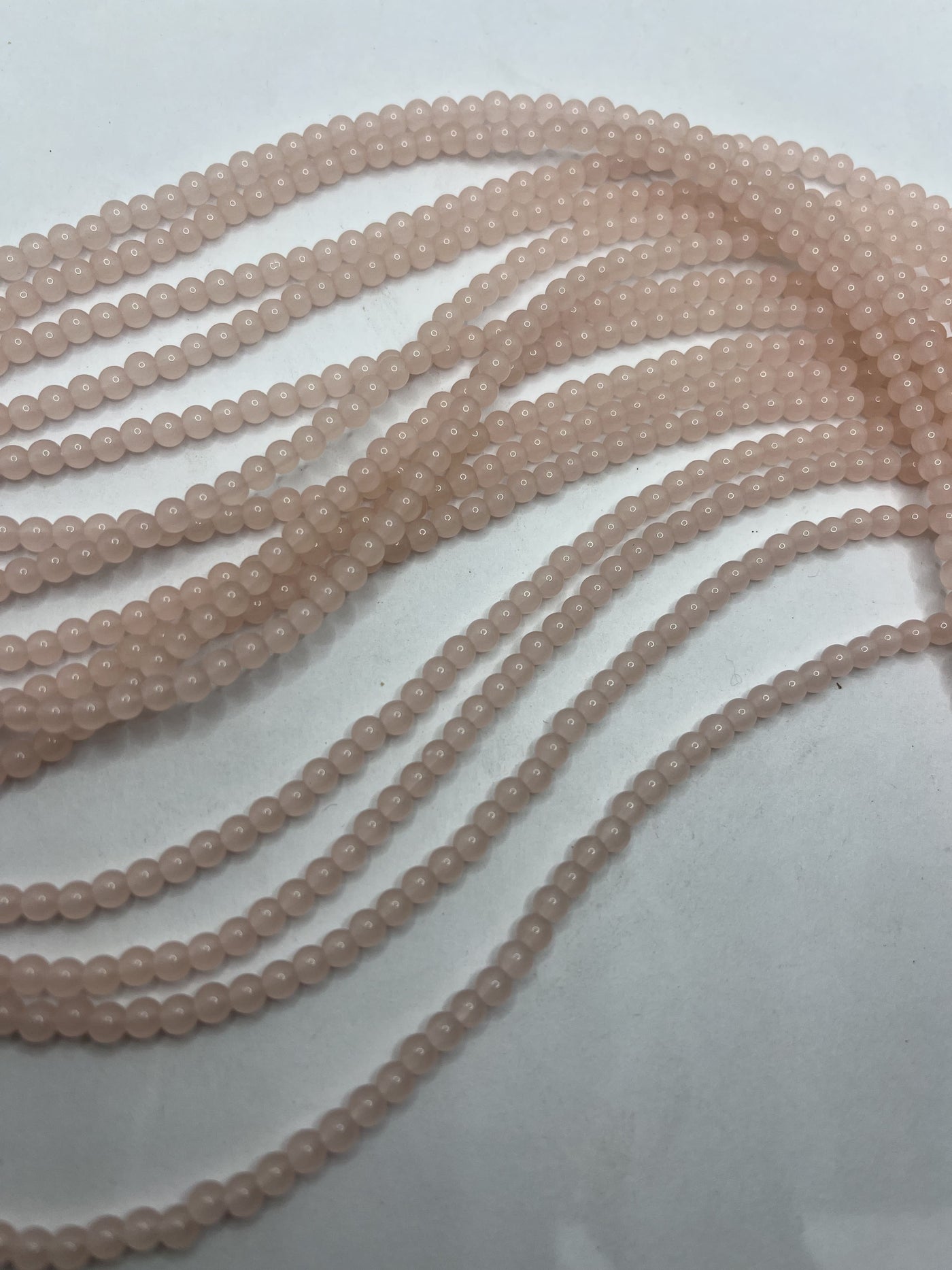Baby Pink Tyre Crystal Glass Beads