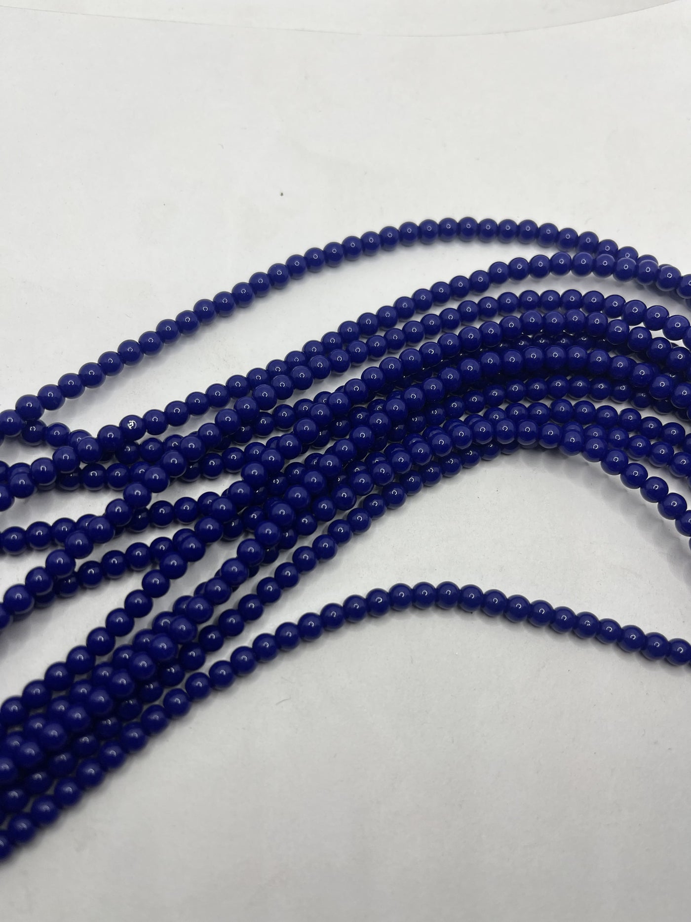 Dark Blue Tyre Crystal Glass Beads