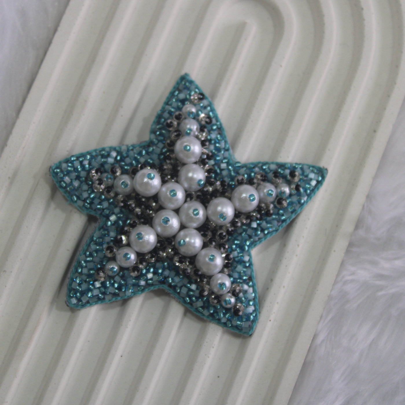 Pearl Work Star Fish Patch