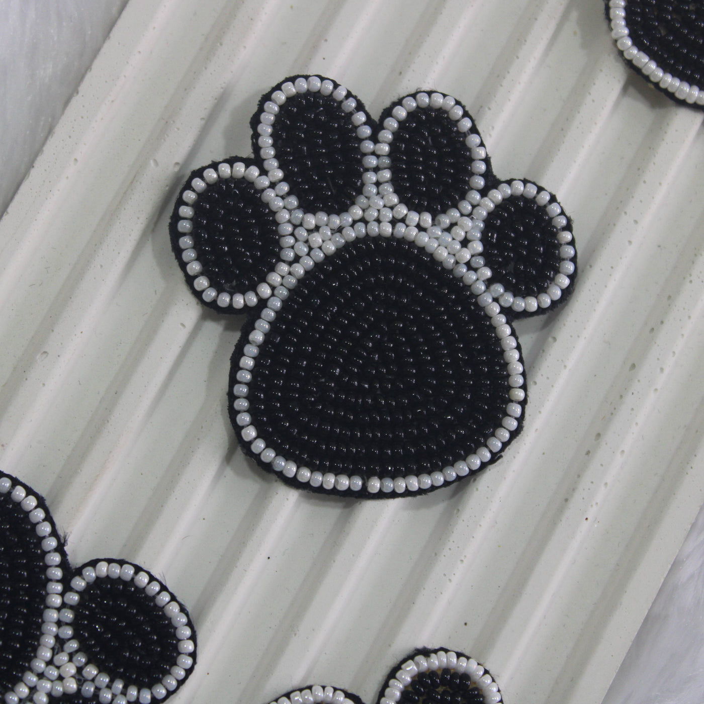 Black Fancy Dog Paw Patches