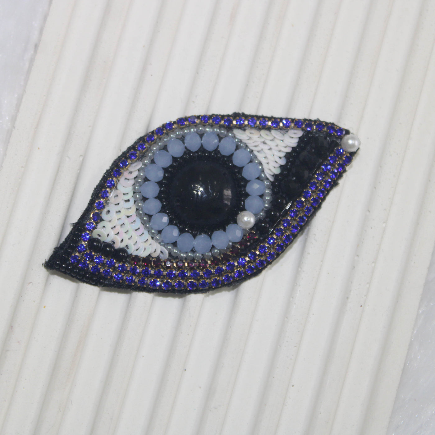 Embellished Stone Work Evil Eye Patch