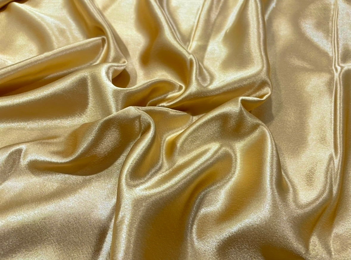 Golden Plain Premium Satin Fabric