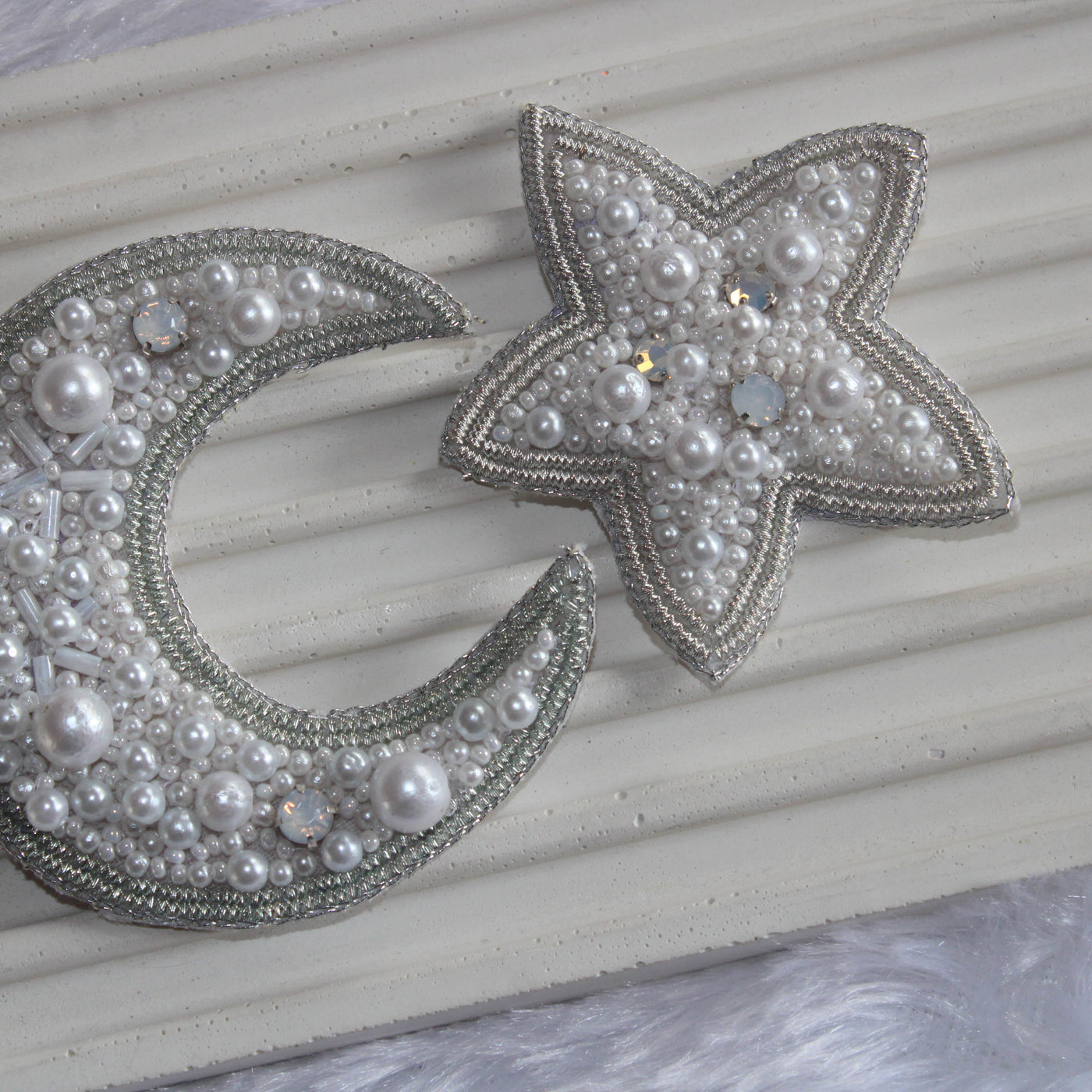 White Moon & Star Patch