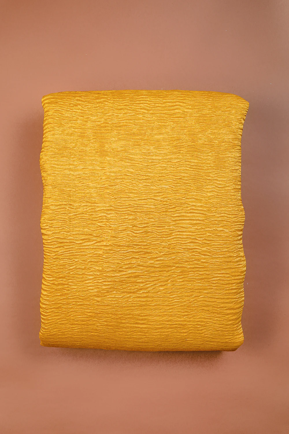 Yellow Plain Viscose Crushed Tissue Fabric