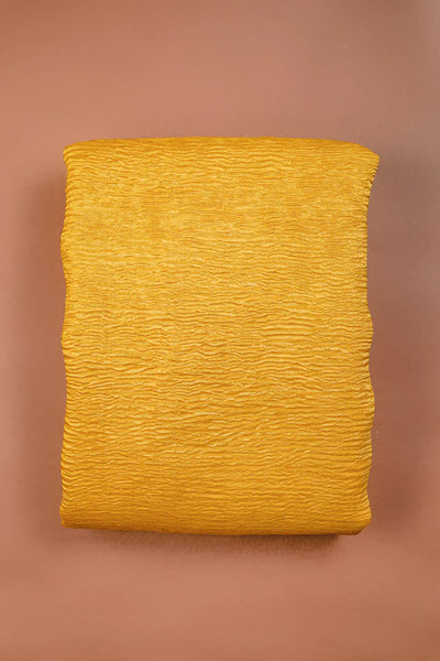 Yellow Plain Viscose Crushed Tissue Silk Fabric (Wholesale)