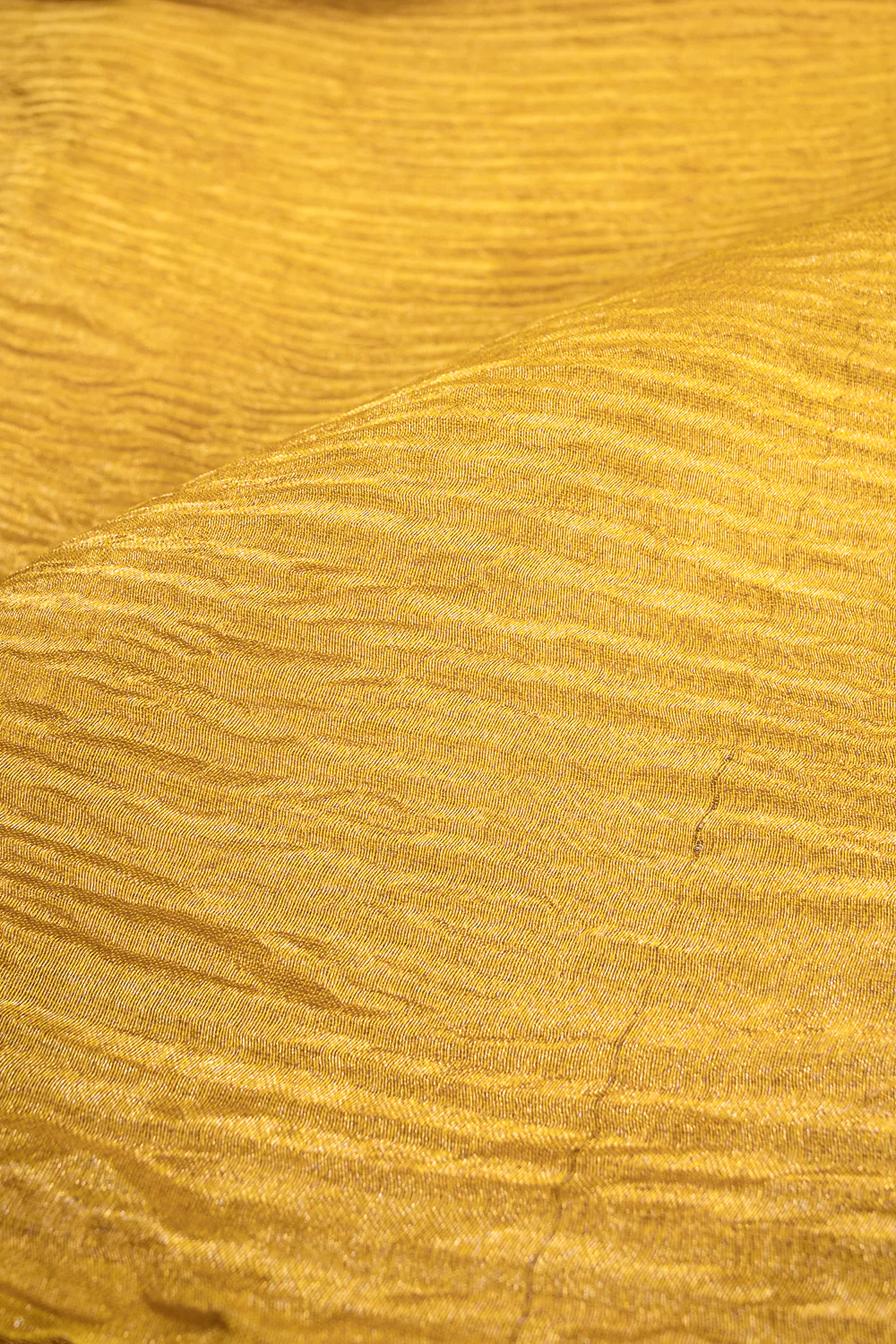 Yellow Plain Viscose Crushed Tissue Fabric