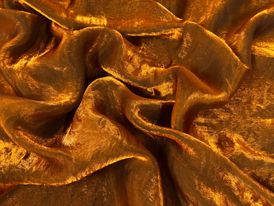 Copper Gold Dual Tone Plain Soft Fendi Silk Fabric