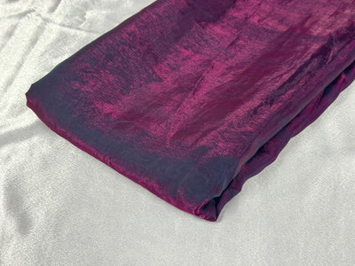 Pink Teal Dual Tone Plain Soft Fendi Silk Fabric