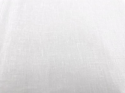 Pure White Plain Cotton Linen Fabric