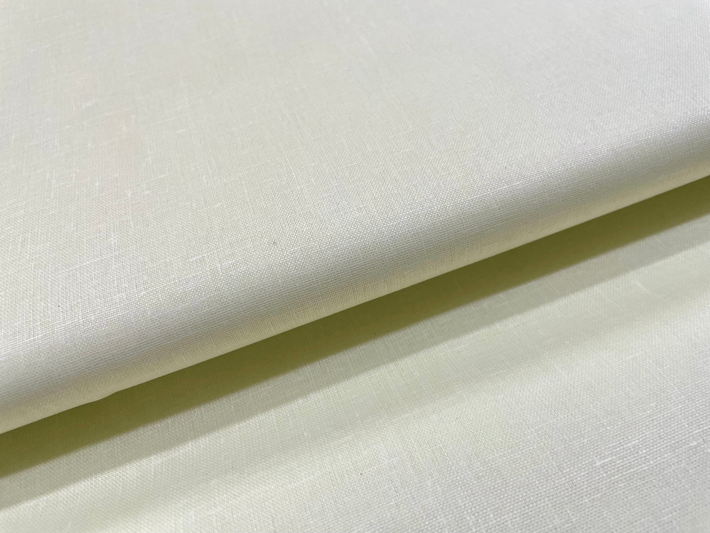 Cream Plain Cotton Linen Fabric