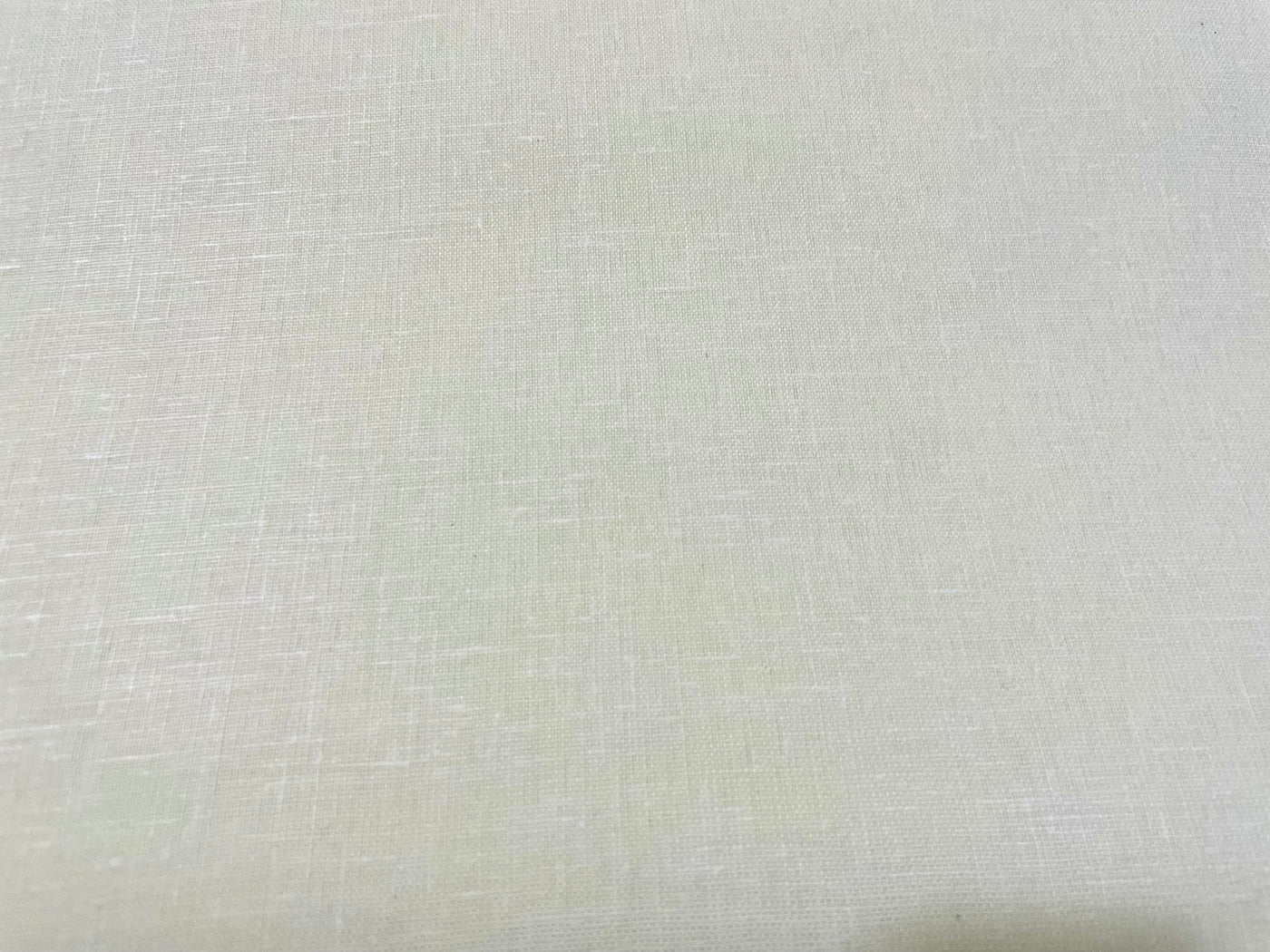 Cream Plain Cotton Linen Fabric