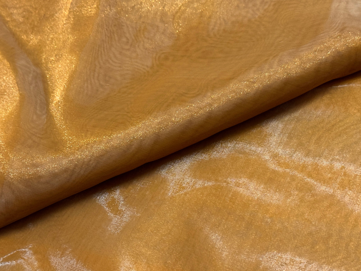 Copper Gold Plain Organza Fabric