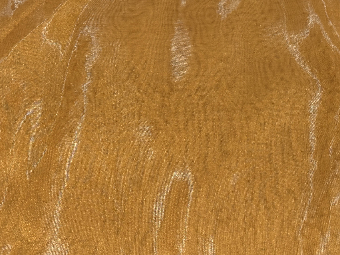 Copper Gold Plain Organza Fabric