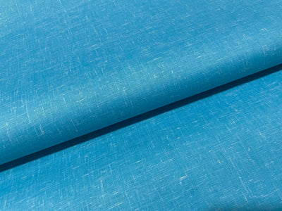 Sky Blue Plain Cotton Linen Fabric