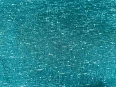 Dark Turquoise Green Plain Cotton Linen Fabric