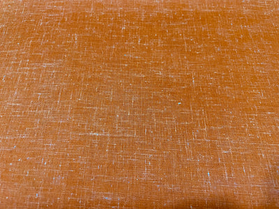 Marigold Orange Plain Cotton Linen Fabric