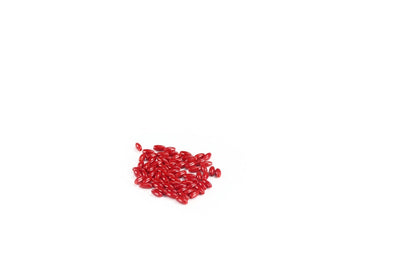 Red Oval Glass Beads