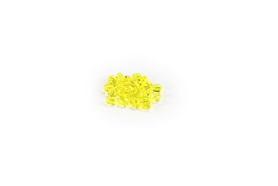 Yellow Oval Glass Beads